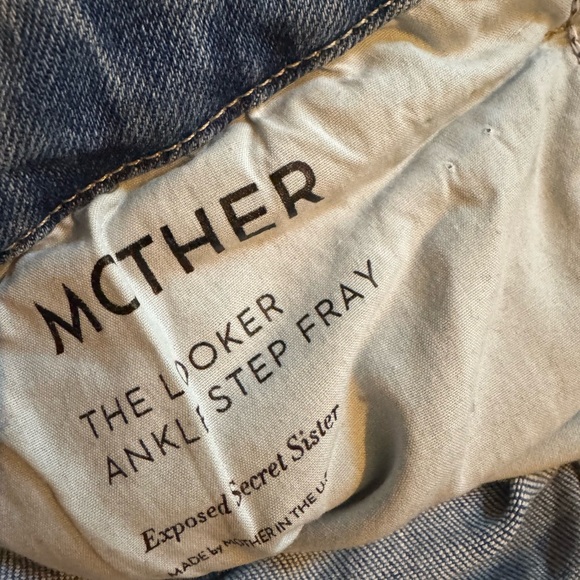 Mother The Looker Ankle Step Fray Exposed Secret Sister Jeans size 26 - Picture 4 of 6